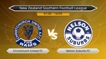 New Zealand Southern Football League Christchurch United FC VS Nelson Suburbs FC
