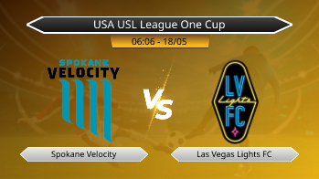USA USL League One Cup Spokane Velocity VS Las Vegas Lights FC