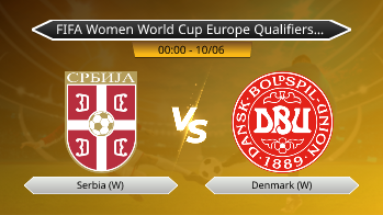 FIFA Women World Cup Europe Qualifiers League A - Serbia (W) vs Denmark (W)