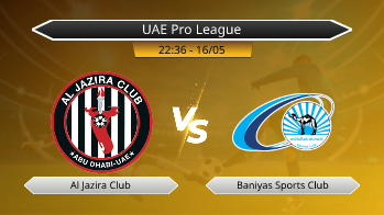 UAE Pro League Al Jazira Club VS Baniyas Sports Club