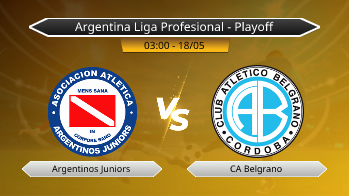 Argentina Liga Profesional - Playoff Argentinos Juniors VS CA Belgrano