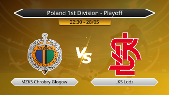Poland 1st Division - Playoff MZKS Chrobry Glogow VS LKS Lodz