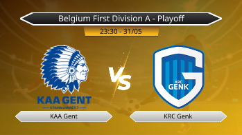 Belgium First Division A - Playoff KAA Gent VS KRC Genk