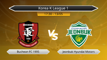 Korea K League 1 - Bucheon FC 1995 vs Jeonbuk Hyundai Motors