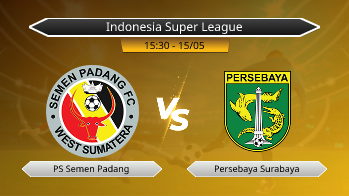 Indonesia Super League PS Semen Padang VS Persebaya Surabaya