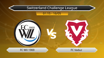 Switzerland Challenge League FC Wil 1900 VS FC Vaduz
