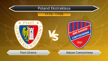 Poland Ekstraklasa Piast Gliwice VS Rakow Czestochowa