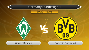 Germany Bundesliga 1 Werder Bremen VS Borussia Dortmund