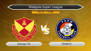 Malaysia Super League Selangor FA VS PDRM FC