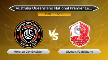 Australia Queensland National Premier League Moreton City Excelsior VS Olympic FC Brisbane