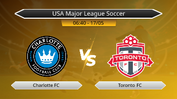 USA Major League Soccer Charlotte FC VS Toronto FC