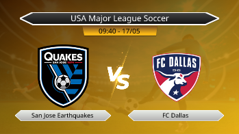 USA Major League Soccer San Jose Earthquakes VS FC Dallas