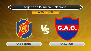 Argentina Primera B Nacional CA Colegiales VS CA Guemes