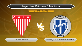 Argentina Primera B Nacional CA Los Andes VS Godoy Cruz Antonio Tomba