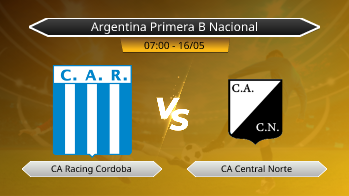Argentina Primera B Nacional CA Racing Cordoba VS CA Central Norte