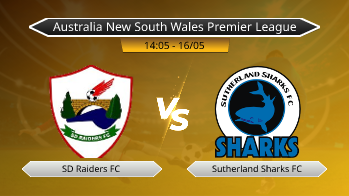 Australia New South Wales Premier League SD Raiders FC VS Sutherland Sharks FC