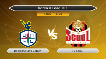 Korea K League 1 Daejeon Hana Citizen VS FC Seoul