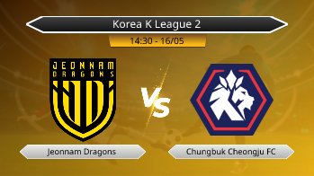 Korea K League 2 Jeonnam Dragons VS Chungbuk Cheongju FC