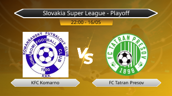 Slovakia Super League - Playoff KFC Komarno VS FC Tatran Presov