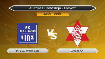 Austria Bundesliga - Playoff FC Blau Weiss Linz VS Grazer AK