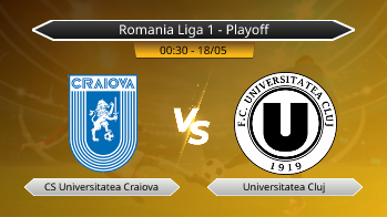 Romania Liga 1 - Playoff CS Universitatea Craiova VS Universitatea Cluj