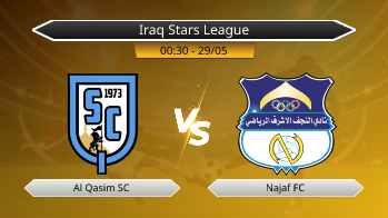 Iraq Stars League Al Qasim SC VS Najaf FC