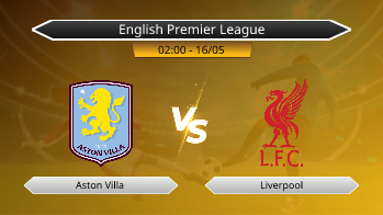 English Premier League Aston Villa VS Liverpool