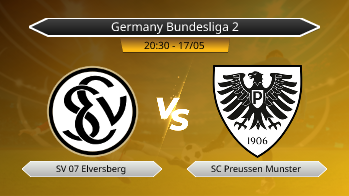 Germany Bundesliga 2 SV 07 Elversberg VS SC Preussen Munster