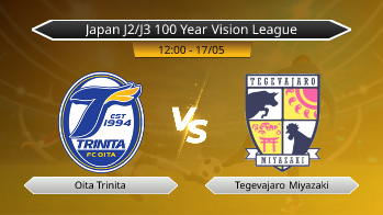 Japan J2/J3 100 Year Vision League Oita Trinita VS Tegevajaro Miyazaki