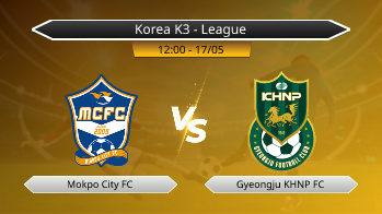 Korea K3 - League Mokpo City FC VS Gyeongju KHNP FC