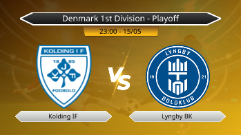 Denmark 1st Division - Playoff Kolding IF VS Lyngby BK