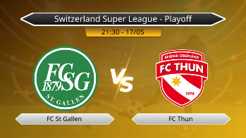 Switzerland Super League - Playoff FC St Gallen VS FC Thun