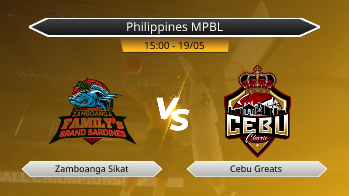Philippines MPBL Zamboanga Sikat VS Cebu Greats