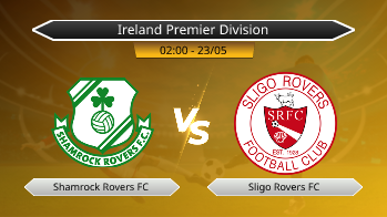 Ireland Premier Division Shamrock Rovers FC VS Sligo Rovers FC
