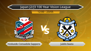 Japan J2/J3 100 Year Vision League Hokkaido Consadole Sapporo VS Jubilo Iwata