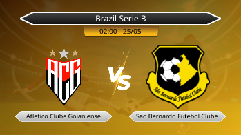 Brazil Serie B Atletico Clube Goianiense VS Sao Bernardo Futebol Clube