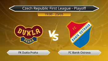 Czech Republic First League - Playoff FK Dukla Praha VS FC Banik Ostrava
