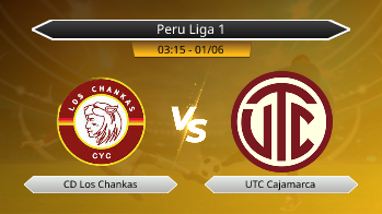 Peru Liga 1 CD Los Chankas VS UTC Cajamarca