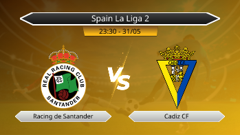Spain La Liga 2 Racing de Santander VS Cadiz CF