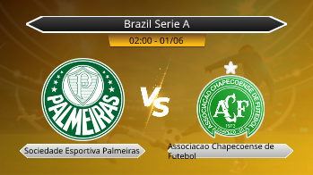 Brazil Serie A Sociedade Esportiva Palmeiras VS Associacao Chapecoense de Futebol