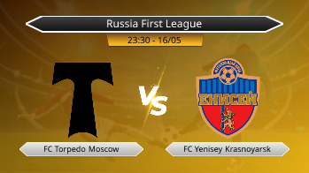 Russia First League FC Torpedo Moscow VS FC Yenisey Krasnoyarsk