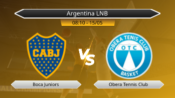 Argentina LNB Boca Juniors VS Obera Tennis Club